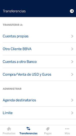 Servicio de banca móvil home banking BBVA Argentina